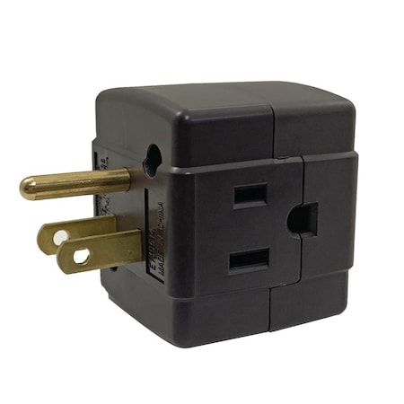 Grounded 3 Outlets Adapter